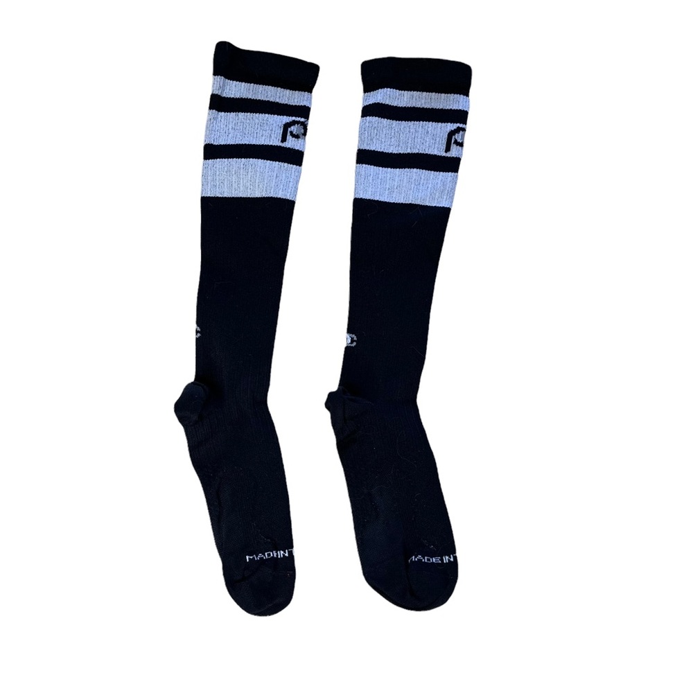 ProCompression Black w/Gray Stripes Compression Socks, Size S/M